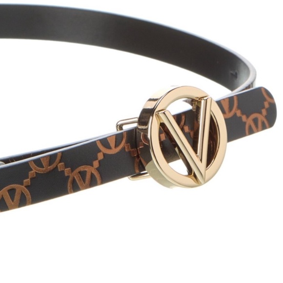 VALENTINO by MARIO VALENTINO Giusy Monogram Logo Buckle Belt size S - Picture 2 of 5
